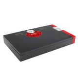 Balmoral Serie Signaturas Dueto Gordo Cigars 10 Ct. Box, black rectangular cigar box with red and gold accents and brand logo.