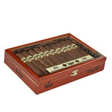 Bohemian Original Brazilian Greenwich Village Cigars 10Ct. Box, wooden box containing ten cigars with labels on each cigar, featuring a clear glass top showcasing the cigars inside.