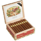 Brick House Corona Cigars 25CT Box, open cigar box with 25 premium cigars inside and vibrant colorful label on the lid featuring a house and tropical scenery.