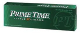 Prime Time Little Cigars Watermelon, green cigarette pack with watermelon flavor branding.