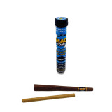 Futurola Smack Wraps Terpene Infused Cones Russian Cream - 12ct, blue packaging with cones and two pre-rolled cones in front of it.