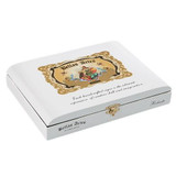 AJ Fernandez Bellas Artes Maduro by AJ Fernandez Robusto Cigars 20Ct. Box, white decorative cigar box with ornate label and gold accents.