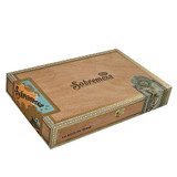 Sobremesa Brulee Cigars, wooden cigar box with decorative design and branding.