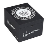 Black Crown Robusto Cigars 20 Count Box, black packaging with white logo and branding.