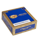 Romeo y Julieta Reserva Real Nicaragua Cigars, blue and gold boxed cigars packaging with a crest logo.