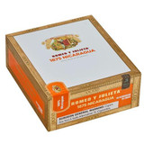 Romeo y Julieta 1875 Nicaragua Clemenceau En Tubo Cigars, a rectangular cigar box with a white top and gold border featuring the brand's logo and product details.