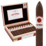 Rocky Patel Sun Grown Maduro Cigars, a box of premium hand-rolled cigars with dark Maduro wrappers and custom labels.