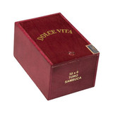 Dolce Vita Liqueurs Connecticut Toro - Sambuca Cigars 20Ct. Box, red wooden box with gold lettering and a small seal on the top