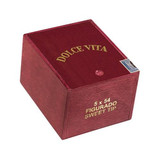 Dolce Vita Sweet Tip Figurado Cigars 20Ct. Box, a red rectangular box with gold lettering and a sealed sticker on the corner.