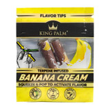 King Palm Wraps King Palm Banana Cream Filter Tips 50/2, terpene infused banana cream flavor wraps with filter tips, small 7mm size, hand-made.