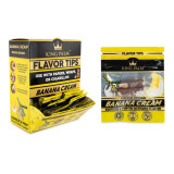 King Palm Wraps King Palm Banana Cream Filter Tips 50/2, image of banana cream flavored terpene-infused filter tips for rolling.