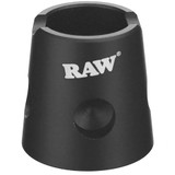 RAW Snuffer Advance Smoke Extinguisher 6Ct, black rubber smoker's extinguisher tool with hole for safety handling.
