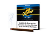 Inter-Continental Cigar Corporation Al Capone Natural Blues Filter Cigarillos 10ct, pack of 10 natural leaf wrapper cigars with warning label.