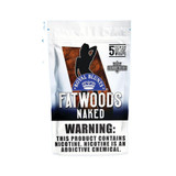 Royal Blunts Fatwoods Natural Leaf Wraps 8/5Ct, package of premium natural leaf wraps with a bold silhouette of a woman on the front, designed for hand craftsmanship, and featuring a cannabis nicotine warning label.