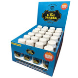 GG Dark Blend Crush - Fronto 24CT, display of 24 small bottles of dark blend fronto tobacco in a blue retail box.