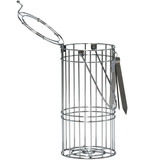 MYA QT Hookah with Wire Basket, stainless steel hookah accessory with a wire basket for holding tobacco or charcoal.