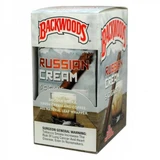 Backwoods Russian Cream Cigars 8/5Ct, retail box with branding and an image of a cigar with a glass of creamy drink.
