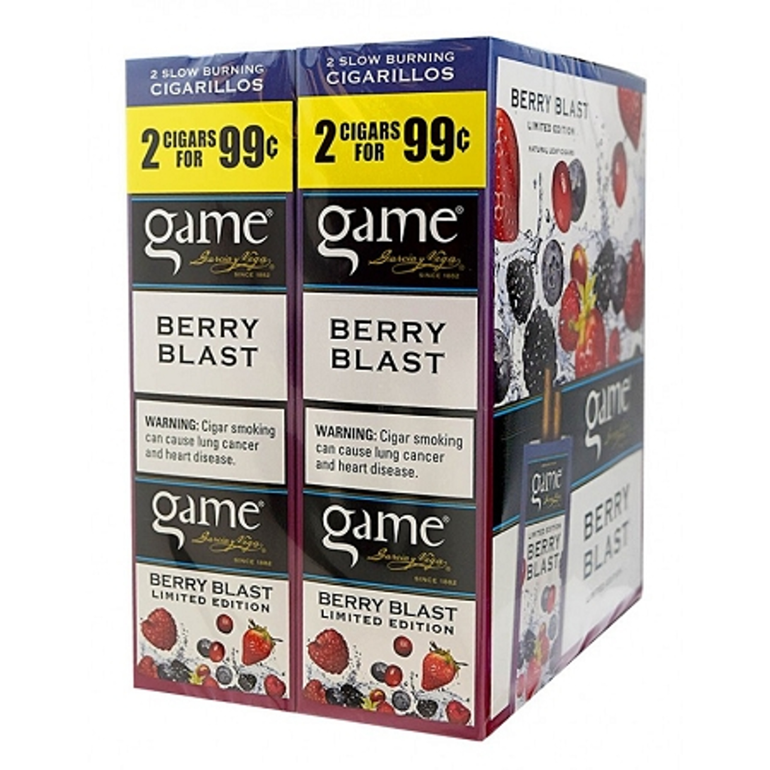 Game Cigarillos Foil Berry Blast 30 Pouches of 2 Buitrago Cigars