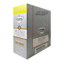 Swisher International Swisher Sweets Mini Cigarillos Foil Diamond 15/3, a box of mini cigars with branding and product details on the packaging. Swisher International Swisher Sweets Mini Cigarillos Foil Diamond 15/3, a box of mini cigars with branding and product details on the packaging.
