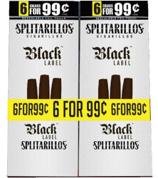 Splitarillos Cigarillos Black Label 30 Pouches of 3 Splitarillos Cigarillos Black Label 30 Pouches of 3