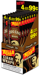Zig Zag Rillo Wraps Straight Up 15 Pouches of 4 Zig Zag Rillo Wraps Straight Up 15 Pouches of 4