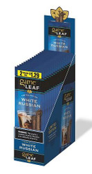 Swedish Match Game Leaf Cigars White Russian 15 Pouches of 2, retail display showcasing blue packaging with cigarettes and a White Russian cocktail image. Swedish Match Game Leaf Cigars White Russian 15 Pouches of 2, retail display showcasing blue packaging with cigarettes and a White Russian cocktail image.