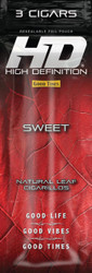 Good Times #HD Cigarillos Red 15 Packs of 3, resealable foil pouch with red leaf design and bold branding for natural leaf cigarillos. Good Times #HD Cigarillos Red 15 Packs of 3, resealable foil pouch with red leaf design and bold branding for natural leaf cigarillos.