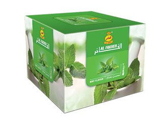 Al Fakher Hookah Tobacco 250MG, green packaging featuring mint leaves and tobacco product design. Al Fakher Hookah Tobacco 250MG, green packaging featuring mint leaves and tobacco product design.