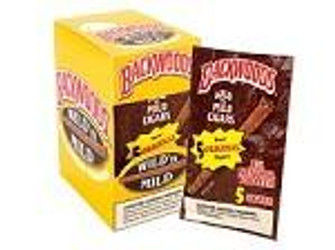 Altadis Backwoods Original Wild N' Mild Cigars, pack of 8 with 5 cigars each, featuring yellow and red packaging. Altadis Backwoods Original Wild N' Mild Cigars, pack of 8 with 5 cigars each, featuring yellow and red packaging.