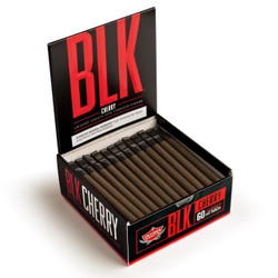 Swisher International Swisher Sweets BLK Cigars Cherry 60Ct, product box of cherry-flavored cigars with a black and red design and open lid showing cigars inside. Swisher International Swisher Sweets BLK Cigars Cherry 60Ct, product box of cherry-flavored cigars with a black and red design and open lid showing cigars inside.