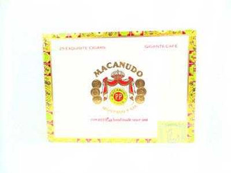 Macanudo Cafe Cigar Gigante 25 Ct. Box 6.00X60