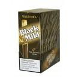 John Middleton Black & Mild Cigars Original Pack, boxed pack of cigars with black and gold packaging John Middleton Black & Mild Cigars Original Pack, boxed pack of cigars with black and gold packaging