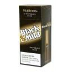 John Middleton Black & Mild Cigars Original Box, packaging featuring a black and gold design with the product name and a cigar illustration. John Middleton Black & Mild Cigars Original Box, packaging featuring a black and gold design with the product name and a cigar illustration.