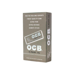 OCB Rolling Papers OCB X-Pert Ultra Thin 1 1/4 Rolling Paper 24ct, box of ultra thin cigarette rolling papers with branded packaging. OCB Rolling Papers OCB X-Pert Ultra Thin 1 1/4 Rolling Paper 24ct, box of ultra thin cigarette rolling papers with branded packaging.