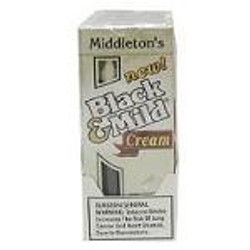 John Middleton Black & Mild Cream Cigars Pack, package displaying the product label with the brand name and flavor. John Middleton Black & Mild Cream Cigars Pack, package displaying the product label with the brand name and flavor.