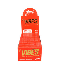 VIBES Hemp Rolling Papers 1 1/4 | 50pc Display VIBES Hemp Rolling Papers 1 1/4 | 50pc Display
