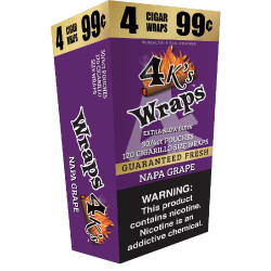 4 Kings Wraps 30/4 Pouches Napa Grape 4 Kings Wraps 30/4 Pouches Napa Grape
