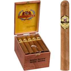 Baccarat Cigars The Game Belicoso 20 Ct. Box 6.12X42X54, wooden cigar box with five cigars inside, featuring gold and red label with the Baccarat logo and vintage-style design. Baccarat Cigars The Game Belicoso 20 Ct. Box 6.12X42X54, wooden cigar box with five cigars inside, featuring gold and red label with the Baccarat logo and vintage-style design.
