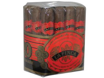 La Finca Cigars Robusto 20 Ct. Bundle 4.50X50, packaged pack of cigars with red and black label design. La Finca Cigars Robusto 20 Ct. Bundle 4.50X50, packaged pack of cigars with red and black label design.