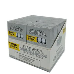 Swisher International Swisher Sweets Mini Cigarillos Diamond Twin Pack, packaged in a box with multiple twin packs of mini cigarillos. Swisher International Swisher Sweets Mini Cigarillos Diamond Twin Pack, packaged in a box with multiple twin packs of mini cigarillos.