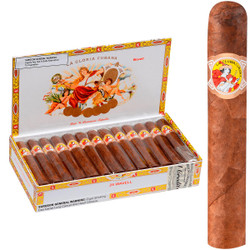 La Gloria Cubana Cigars Wavell Maduro 25 Ct. Box 5.00X50, featuring a colorful open box with 25 cigars with a red, white, and yellow label, and a single cigar with La Gloria Cubana logo on the right. La Gloria Cubana Cigars Wavell Maduro 25 Ct. Box 5.00X50, featuring a colorful open box with 25 cigars with a red, white, and yellow label, and a single cigar with La Gloria Cubana logo on the right.