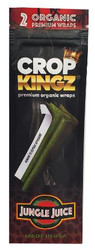 Crop Kingz Wraps Crop Kingz Premium Organic Hemp Wraps Jungle Juice, black packaging with green hemp leaf wrap and Jungle Juice flavor logo.