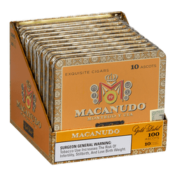 Macanudo Cigars Gold Label Ascots 10/10 Tins 4.19X32 Macanudo Cigars Gold Label Ascots 10/10 Tins 4.19X32