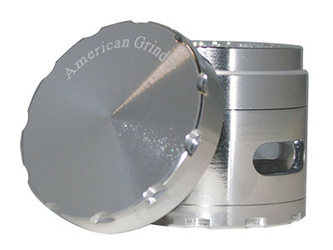 American Grinder Grinder 2.5" Four Piece W/Chamber Window American Grinder Grinder 2.5" Four Piece W/Chamber Window