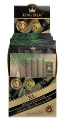 King Palm Wraps 5pk w/ Boveda - XL Size - 15ct, front view of the packaging displaying multiple wraps and the product details.
