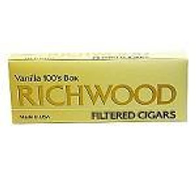 Tantus Tobacco Richwood Filtered Cigars Vanilla, yellow and green packaging of the tobacco product Tantus Tobacco Richwood Filtered Cigars Vanilla, yellow and green packaging of the tobacco product