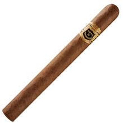 Hoyo de Monterrey Cigars Double Corona EMS 25Ct, a close-up image of a single cigar with a brown wrapper and gold band.