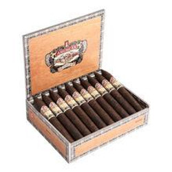 Alec Bradley Cigars American Sun Grown Torpedo 20 Ct. Box, open wooden box showing neatly arranged cigars with branded bands inside