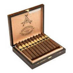 Montecristo Cigars 1935 Anniversary Nicaragua No. 2 10Ct. Box, open box showing ten premium cigars with gold and brown wrappers neatly arranged inside a wooden box.