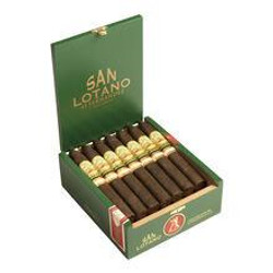 AJ Fernandez Cigars San Lotano Requiem Maduro Torpedo 20Ct. Box, open green cigar box displaying 20 premium cigars arranged neatly inside. AJ Fernandez Cigars San Lotano Requiem Maduro Torpedo 20Ct. Box, open green cigar box displaying 20 premium cigars arranged neatly inside.